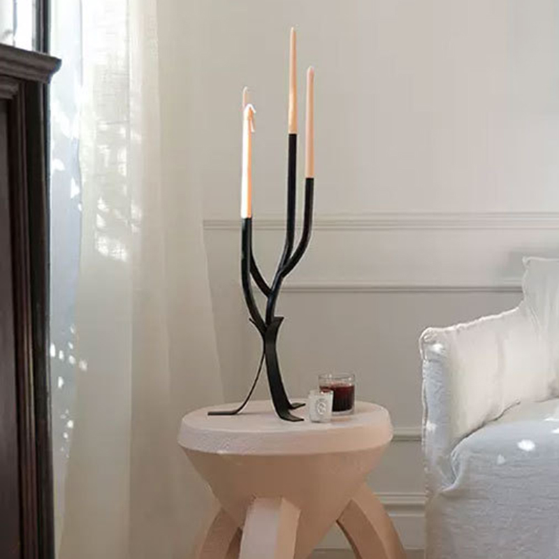 Centerpiece Stick - Vintage Metal Mumluklar Minimalist Dekorasyon Mumluk