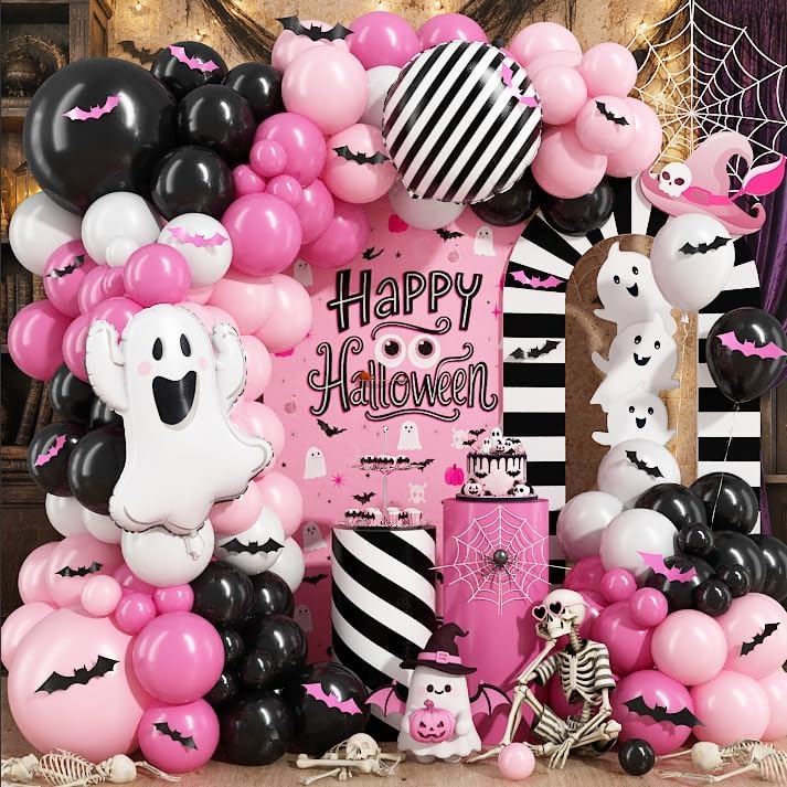 Balloon Arch Kit - Sevimli Hayalet Cadılar Bayramı Balon Çelenk