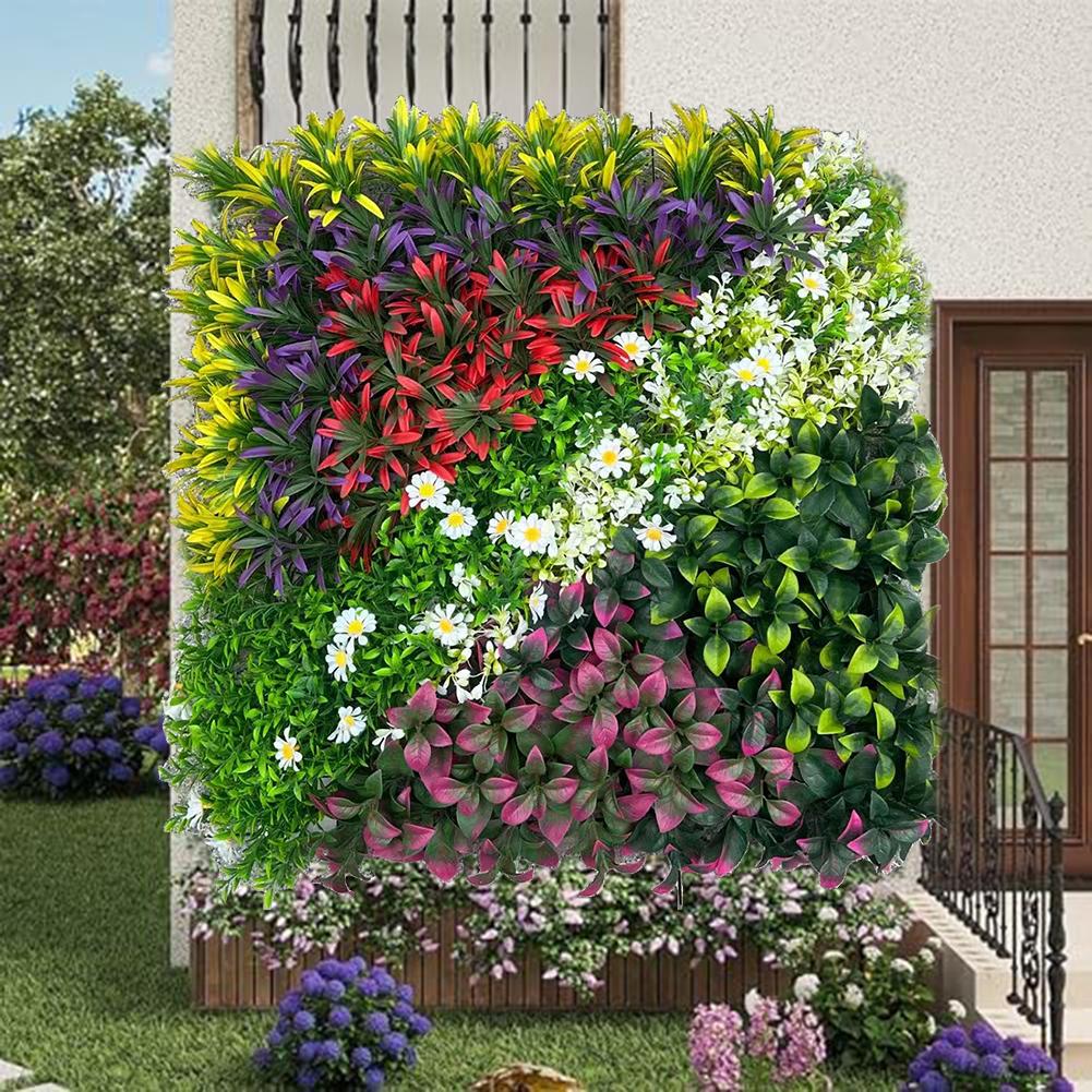 Flower Wall Panel - 50*50CM Yeşil Yapay Bitki Duvar Paneli