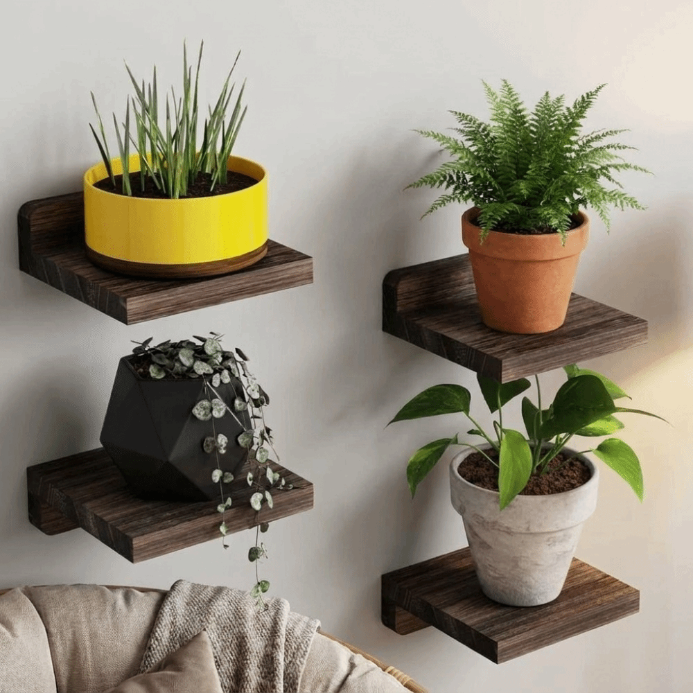 4 adet ahşap küçük yüzen rafla - Flower Wall Panel incelemesi ve fiyatı