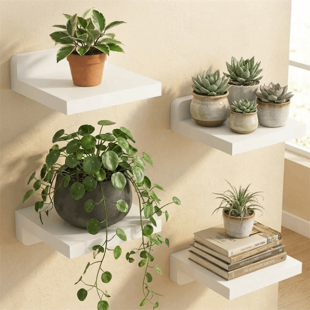 4 adet ahşap küçük yüzen rafla - Flower Wall Panel incelemesi ve fiyatı