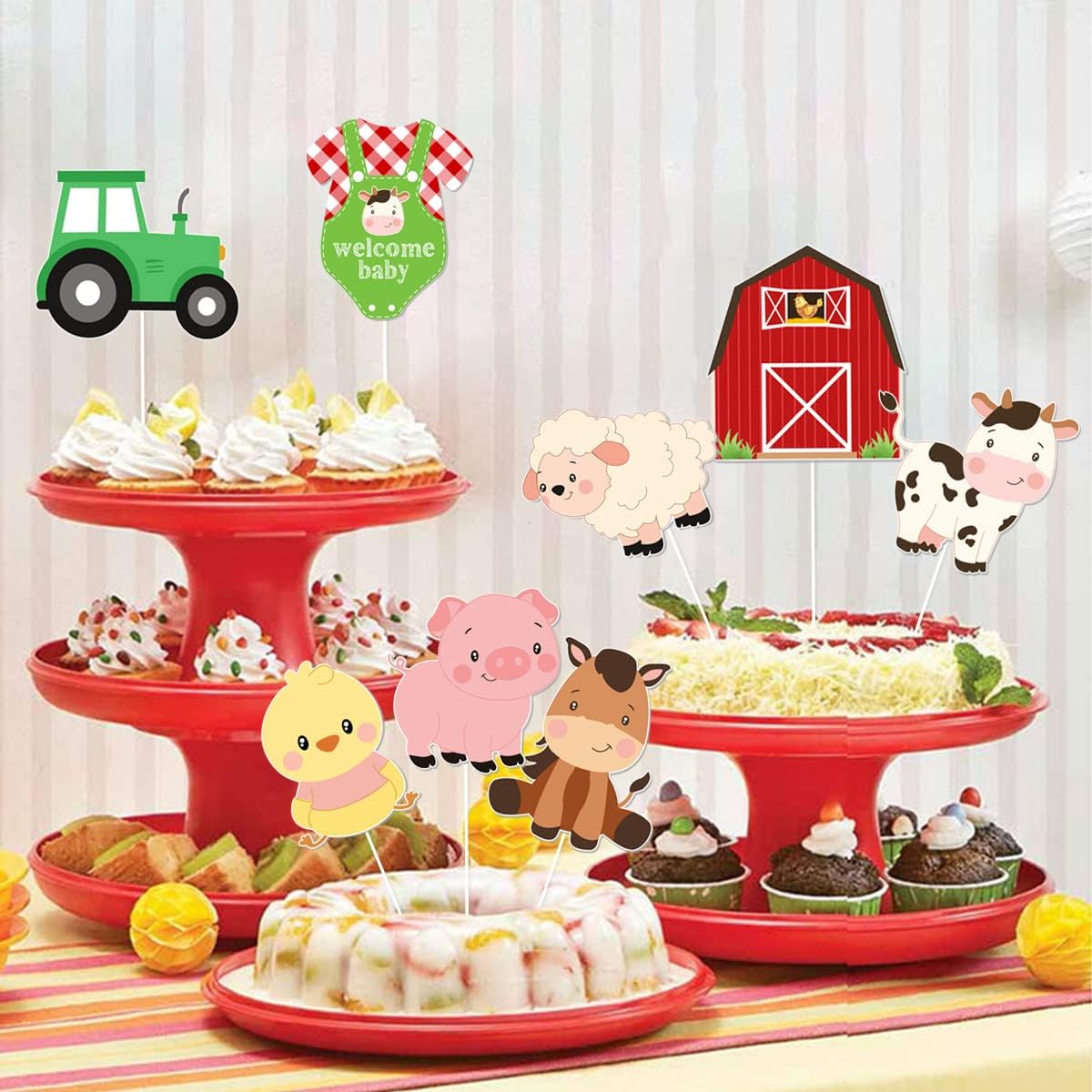 Çiftlik Hayvanı Bebek Duş Cent - Centerpiece Stick incelemesi ve fiyatı