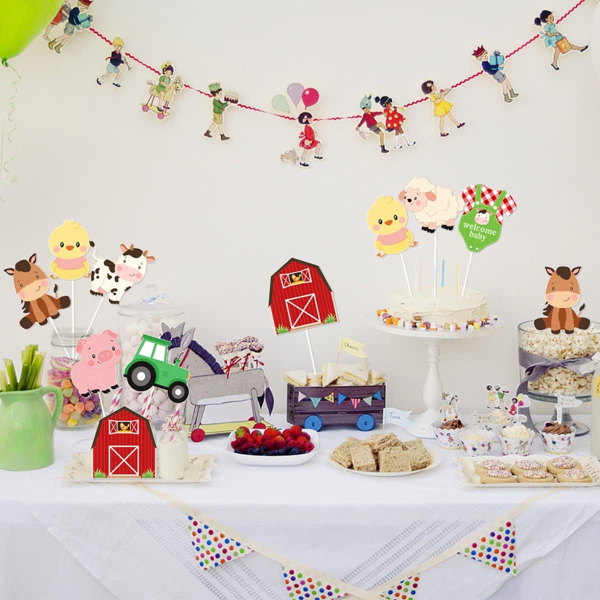 Çiftlik Hayvanı Bebek Duş Cent - Centerpiece Stick incelemesi ve fiyatı
