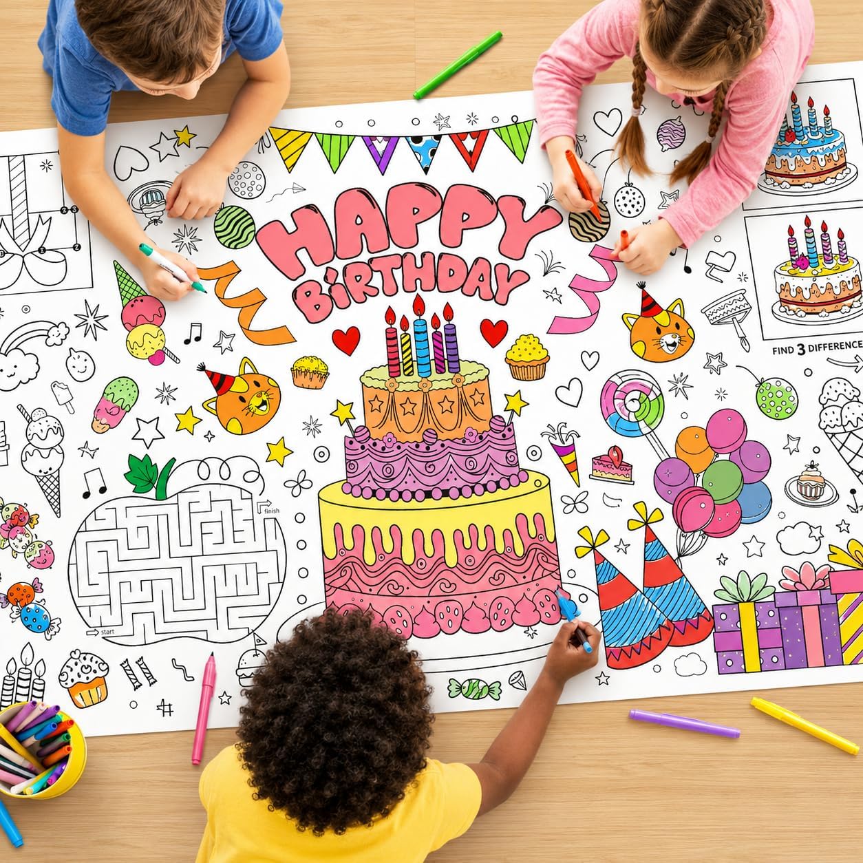 Çocuklar için Dev Boyama Poste - Table Cloth Disposable incelemesi ve fiyatı