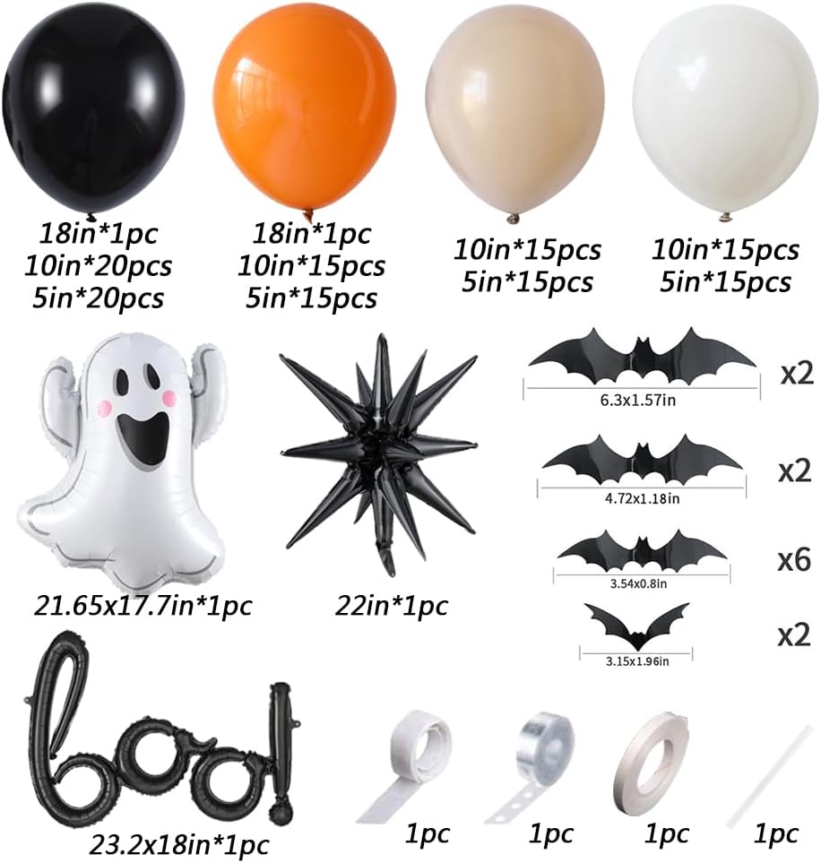 Cadılar Bayramı Küçük BOO Balo - Balloon Arch Kit incelemesi ve fiyatı
